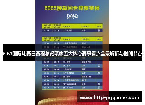 FIFA国际比赛日赛程总览聚焦五大核心赛事看点全景解析与时间节点 FIFA国际比赛日赛程总览聚焦五大核心赛事看点全景解析与时间节点